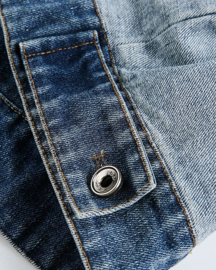 TALKLESSFASHION EON 26 Spring New in stock American vintage patchwork denim cargo jacket jacket men