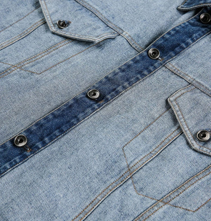 THETLSTUDIO EON 26 Spring New in stock American vintage patchwork denim cargo jacket jacket men