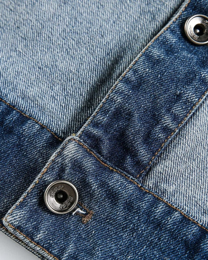 TALKLESSFASHION EON 26 Spring New in stock American vintage patchwork denim cargo jacket jacket men