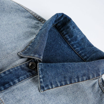 TALKLESSFASHION EON 26 Spring New in stock American vintage patchwork denim cargo jacket jacket men