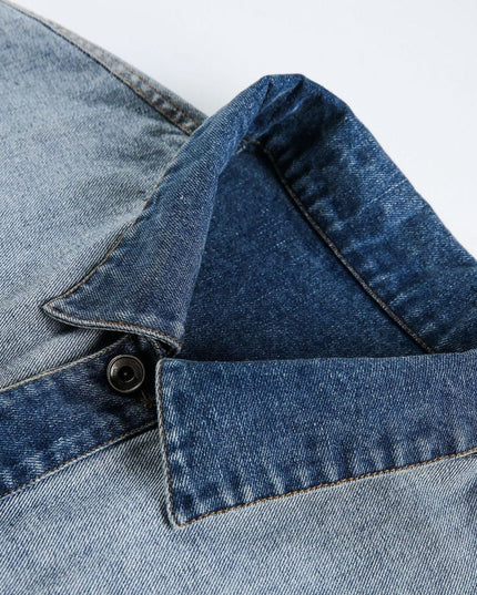 TALKLESSFASHION EON 26 Spring New in stock American vintage patchwork denim cargo jacket jacket men