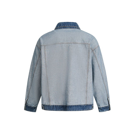 TALKLESSFASHION EON 26 Spring New in stock American vintage patchwork denim cargo jacket jacket men