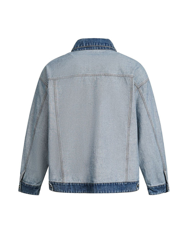 TALKLESSFASHION EON 26 Spring New in stock American vintage patchwork denim cargo jacket jacket men