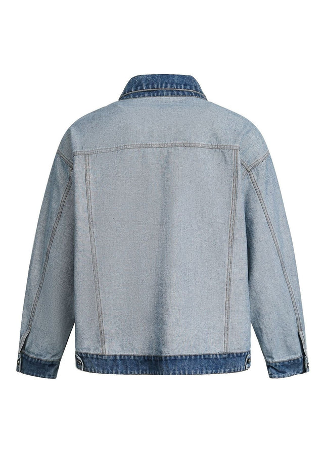 TALKLESSFASHION EON 26 Spring New in stock American vintage patchwork denim cargo jacket jacket men