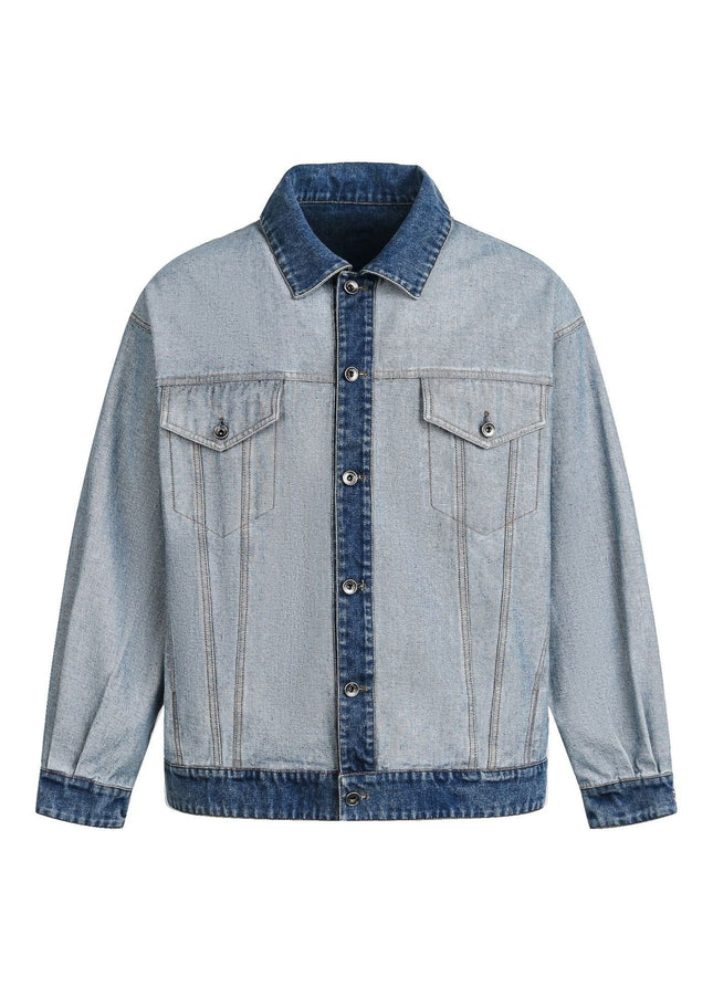 TALKLESSFASHION EON 26 Spring New in stock American vintage patchwork denim cargo jacket jacket men