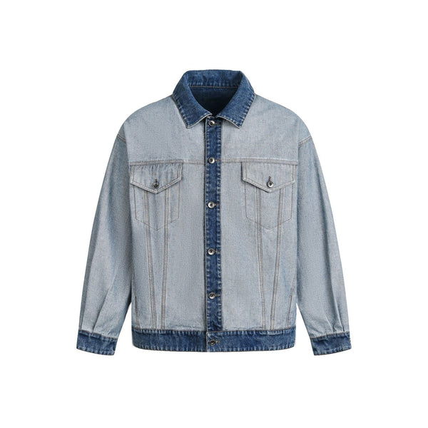 American Vintage Patchwork Denim Cargo Jacket
