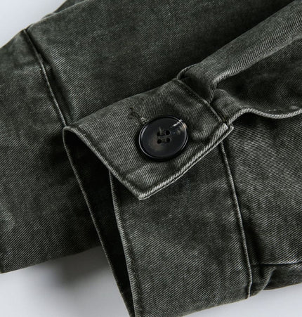 THETLSTUDIO EON 26 Spring New in stock American vintage washed zip lapel jacket jacket