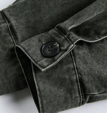 THETLSTUDIO EON 26 Spring New in stock American vintage washed zip lapel jacket jacket