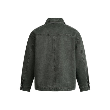 TALKLESSFASHION EON 26 Spring New in stock American vintage washed zip lapel jacket jacket