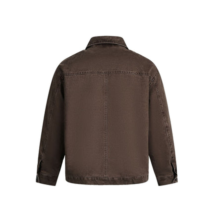 THETLSTUDIO EON 26 Spring New in stock American vintage washed zip lapel jacket jacket