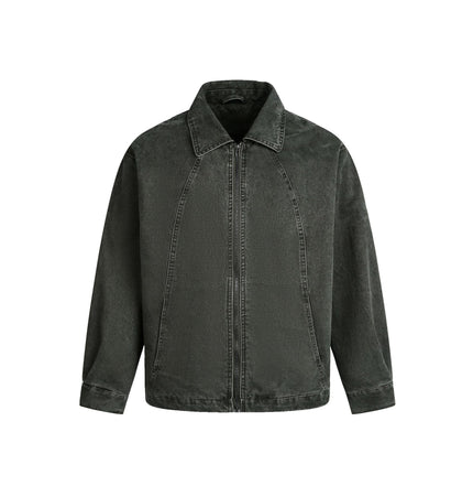 THETLSTUDIO EON 26 Spring New in stock American vintage washed zip lapel jacket jacket