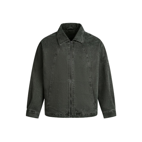 THETLSTUDIO EON 26 Spring New in stock American vintage washed zip lapel jacket jacket