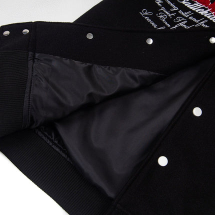 TALKLESSFASHION EON 26 Spring New Spot American Retro National Tide "Horse to Success" Baseball Uniform Patchwork Jacket Jacket