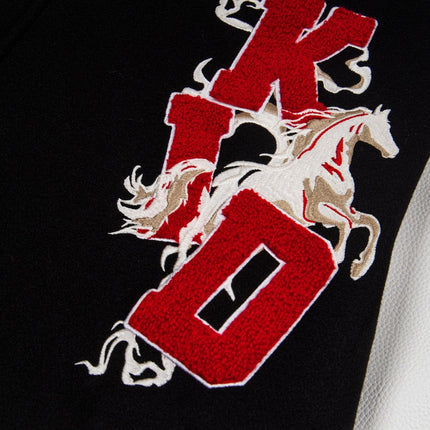 TALKLESSFASHION EON 26 Spring New Spot American Retro National Tide "Horse to Success" Baseball Uniform Patchwork Jacket Jacket