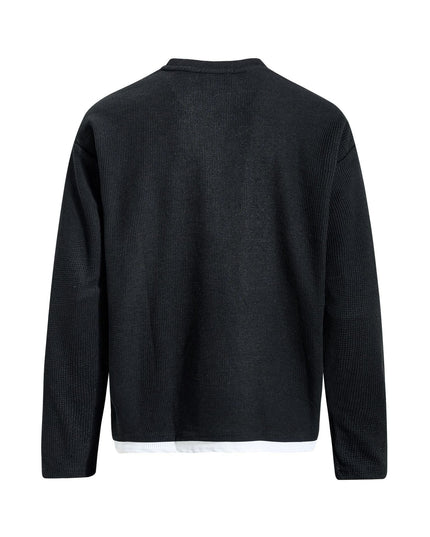 TALKLESSFASHION EON 26 Spring New spot American retro simple versatile loose long sleeve T-shirt for men