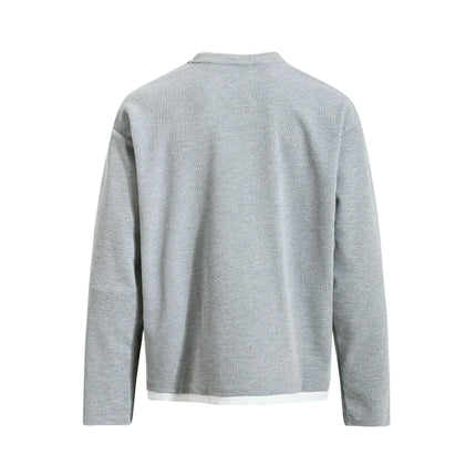 TALKLESSFASHION EON 26 Spring New spot American retro simple versatile loose long sleeve T-shirt for men