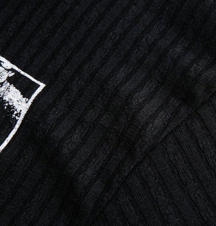 THETLSTUDIO EON 26 Spring New Spot American Street Chao Gao Street Pit Texture Stitching Print Long Sleeve T-Shirt Men