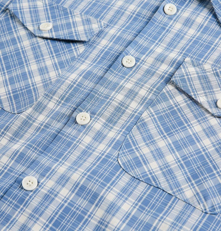 THETLSTUDIO EON 26 spring new spot American street trend distressed plaid double pocket long sleeve shirt for men