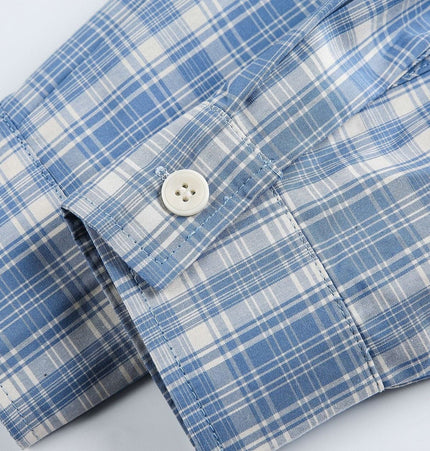 THETLSTUDIO EON 26 spring new spot American street trend distressed plaid double pocket long sleeve shirt for men
