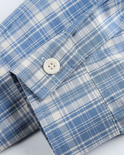 TALKLESSFASHION EON 26 spring new spot American street trend distressed plaid double pocket long sleeve shirt for men