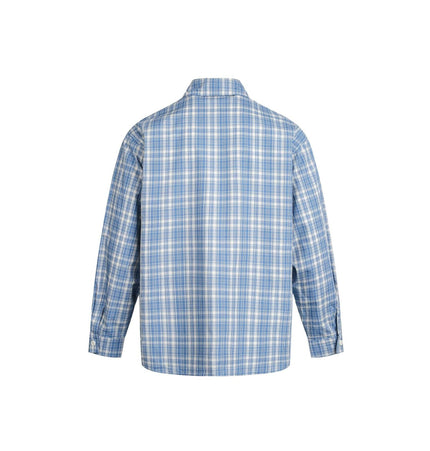 THETLSTUDIO EON 26 spring new spot American street trend distressed plaid double pocket long sleeve shirt for men