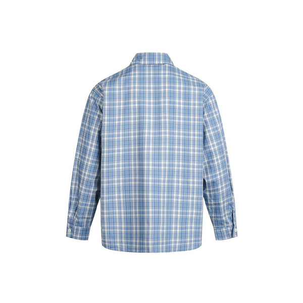 THETLSTUDIO EON 26 spring new spot American street trend distressed plaid double pocket long sleeve shirt for men — 2