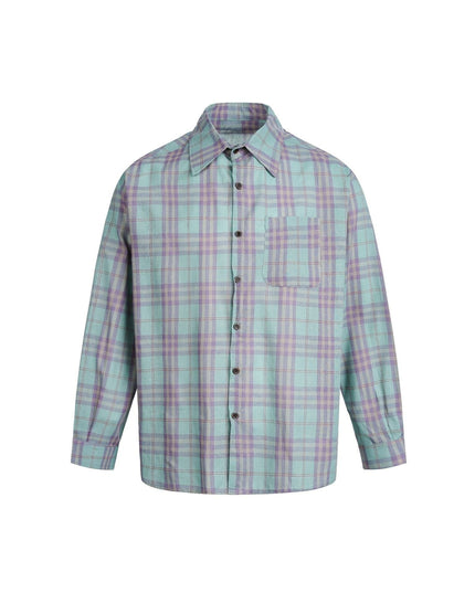 TALKLESSFASHION EON 26 spring new spot American street trend old character pattern long sleeve shirt man