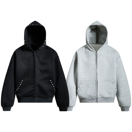TALKLESSFASHION EON 26 spring new spot American street trend simple and versatile loose hooded sweatshirt jacket for men