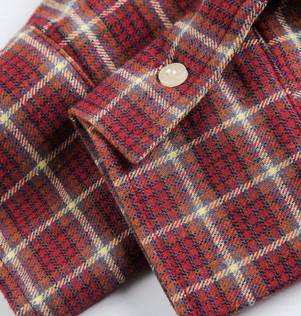 THETLSTUDIO EON 26 spring new spot American street trend vintage plaid long sleeve shirt men