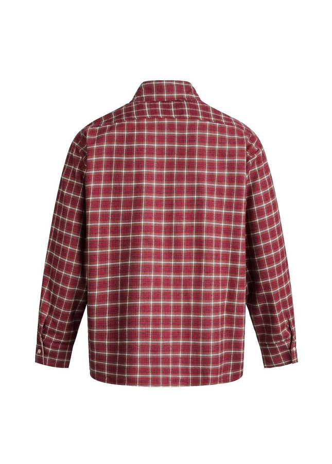 TALKLESSFASHION EON 26 spring new spot American street trend vintage plaid long sleeve shirt men