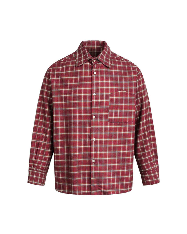 TALKLESSFASHION EON 26 spring new spot American street trend vintage plaid long sleeve shirt men