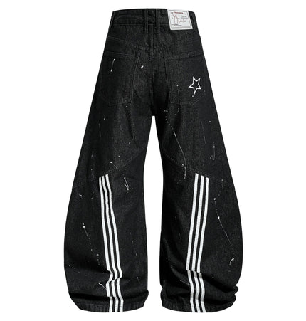 THETLSTUDIO EON 26 spring new spot American street trendy high street individual design scimitar denim trousers