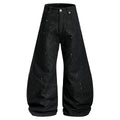 TALKLESSFASHION EON 26 spring new spot American street trendy high street individual design scimitar denim trousers