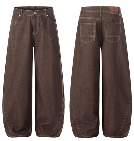 THETLSTUDIO EON 26 spring new spot American street trendy high street individual design small scimitar denim trousers men