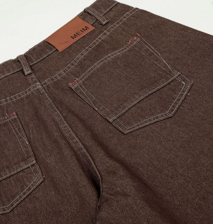 THETLSTUDIO EON 26 spring new spot American street trendy high street individual design small scimitar denim trousers men