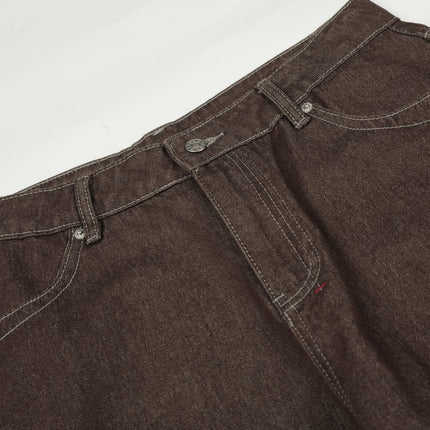 TALKLESSFASHION EON 26 spring new spot American street trendy high street individual design small scimitar denim trousers men