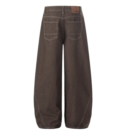 THETLSTUDIO EON 26 spring new spot American street trendy high street individual design small scimitar denim trousers men