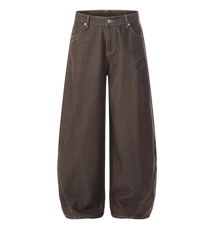 THETLSTUDIO EON 26 spring new spot American street trendy high street individual design small scimitar denim trousers men
