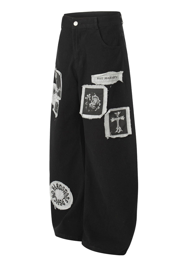TALKLESSFASHION EON 26 spring new spot American street trendy high street individual pattern design casual trousers men
