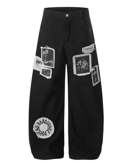 TALKLESSFASHION EON 26 spring new spot American street trendy high street individual pattern design casual trousers men