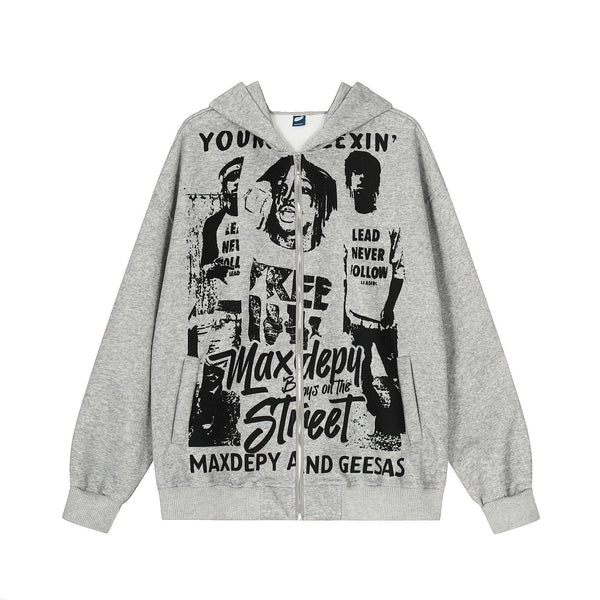 THETLSTUDIO EON 26 spring new spot American street trendy high street individual pattern design hooded sweatshirt cardigan men