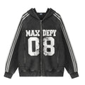 TALKLESSFASHION EON 26 spring new spot American street trendy high street individual pattern design hooded sweatshirt cardigan men