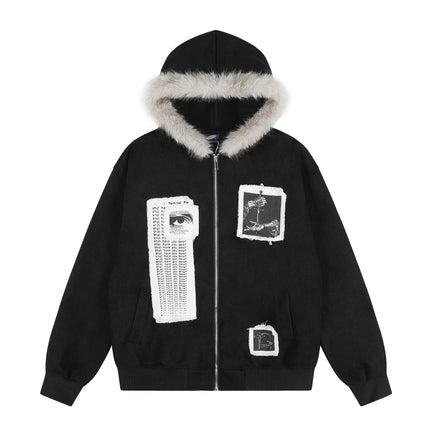 TALKLESSFASHION EON 26 spring new spot American street trendy high street individual pattern hooded jacket jacket men