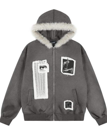 TALKLESSFASHION EON 26 spring new spot American street trendy high street individual pattern hooded jacket jacket men