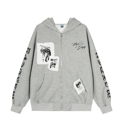 THETLSTUDIO EON 26 spring new spot American street trendy high street individual pattern hooded sweatshirt jacket for men
