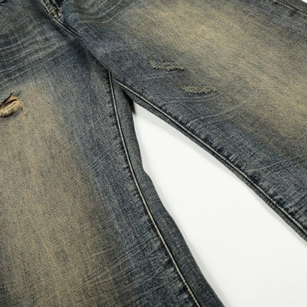 TALKLESSFASHION EON 26 spring New spot American street trendy high street individual wash design denim trousers men
