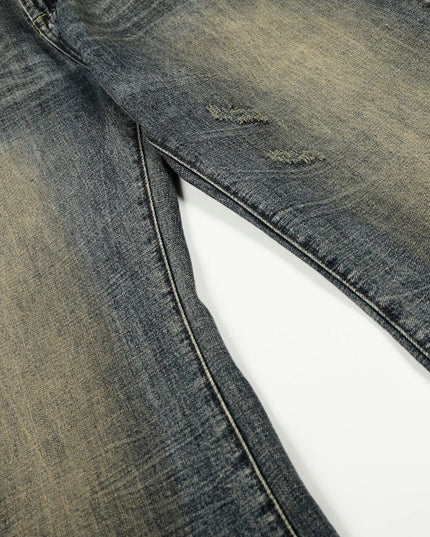 TALKLESSFASHION EON 26 spring New spot American street trendy high street individual wash design denim trousers men