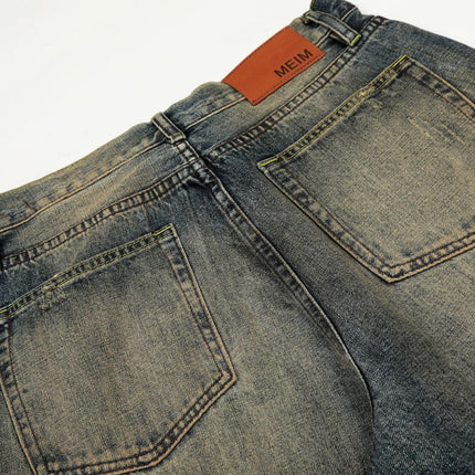 TALKLESSFASHION EON 26 spring New spot American street trendy high street individual wash design denim trousers men