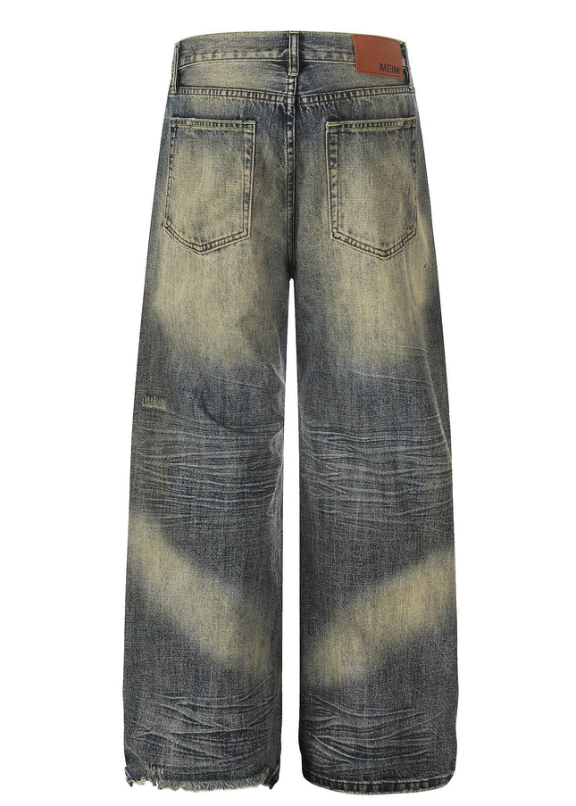 TALKLESSFASHION EON 26 spring New spot American street trendy high street individual wash design denim trousers men