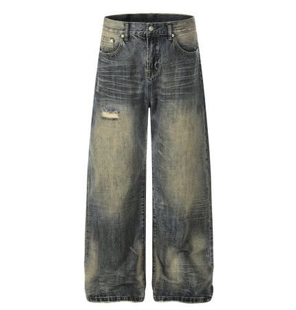 THETLSTUDIO EON 26 spring New spot American street trendy high street individual wash design denim trousers men